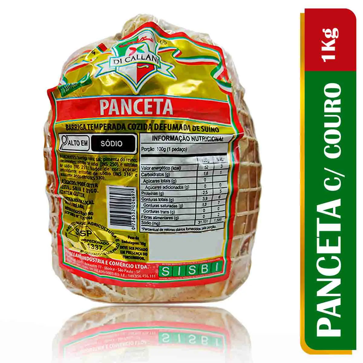 Panceta Defumada com Couro 1K - Mercearia do Julião